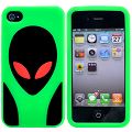 Coque iPhone 4/S Alien Vert silicone