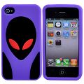 Coque iPhone 4/S Alien Violet silicone
