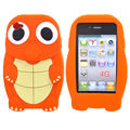 Coque iPhone 4/S Tortue Orange silicone