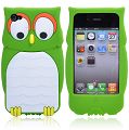 Coque iPhone 4/S Hibou vert silicone