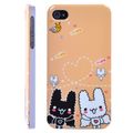 Coque iPhone 4/S Abstrait rigide + Film protecteur et chiffon