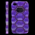 Coque iPhone 4/S Hexagone Violet semi-rigide