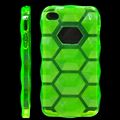 Coque iPhone 4/S Hexagone Vert semi-rigide