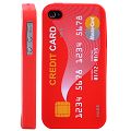 Coque iPhone 4/S Carte de Crédit rouge silicone