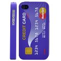 Coque iPhone 4/S Carte de Crédit violet silicone
