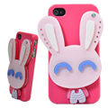 Coque iPhone 4/S Lapin Rose rigide