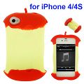 Coque iPhone 4/S Pomme Rouge silicone