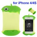 Coque iPhone 4/S Pomme Verte silicone