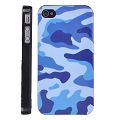 Coque iPhone 4/S Camouflage bleu rigide