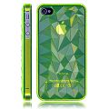 Coque iPhone 4/S Cristaux Vert rigide