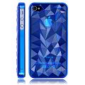 Coque iPhone 4/S Cristaux Bleu rigide