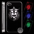 Coque iPhone 4/S Skull Head LED Light 3 couleurs rigide