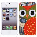 Coque iPhone 4/S Hibou Rouge rigide