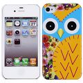 Coque iPhone 4/S Hibou Bleu clair rigide