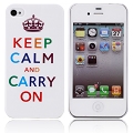 Coque iPhone 4/S Keep Calm And Carry On rigide
