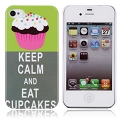 Coque iPhone 4/S Keep Calm And Eat Cupcakes rigide