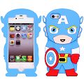 Coque iPhone 4/S Captain America Série Super-héros silicone
