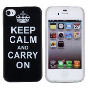 Coque iPhone 4/S Keep Calm and Carry On rigide