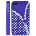 Coque iPhone 4/S Zip violet silicone