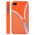 Coque iPhone 4/S Zip orange silicone