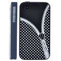 Coque iPhone 4/S Zip noir silicone