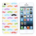 Coque iPhone 5C Moustaches colorées rigide