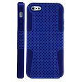 Coque iPhone 5 Trouée Détachable bleu rigide