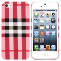 Coque iPhone 5 Style Ecosse rose rigide