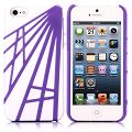 Coque iPhone 5 Toile violet rigide