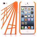 Coque iPhone 5 Toile orange rigide