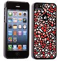 Coque iPhone 5 Mosaïque Rouge rigide