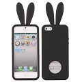 Coque iPhone 5 Lapin Noir silicone