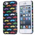 Coque iPhone 5 Moustaches colorées rigide