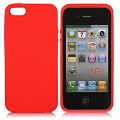 Coque iPhone 5 Rouge silicone