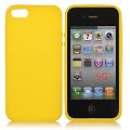 Coque iPhone 5 Jaune silicone