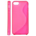 Coque iPhone 5 Vague Rose semi-rigide