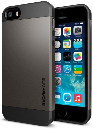 Coque iPhone 5/S Spigen Slim Armor Métal