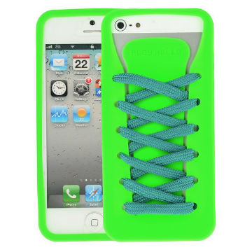 Coque iPhone 5 Lacet Vert silicone