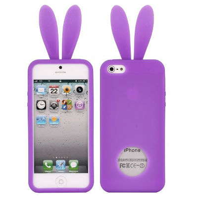 Coque iPhone 5 Lapin Violet silicone