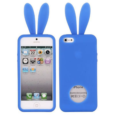 Coque iPhone 5 Lapin Bleu silicone